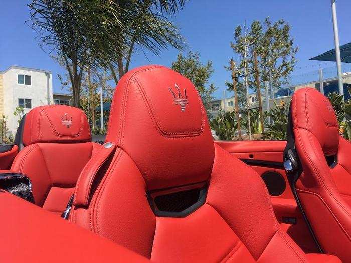 The stitched Maserati Trident in the headrests looked pretty cool.