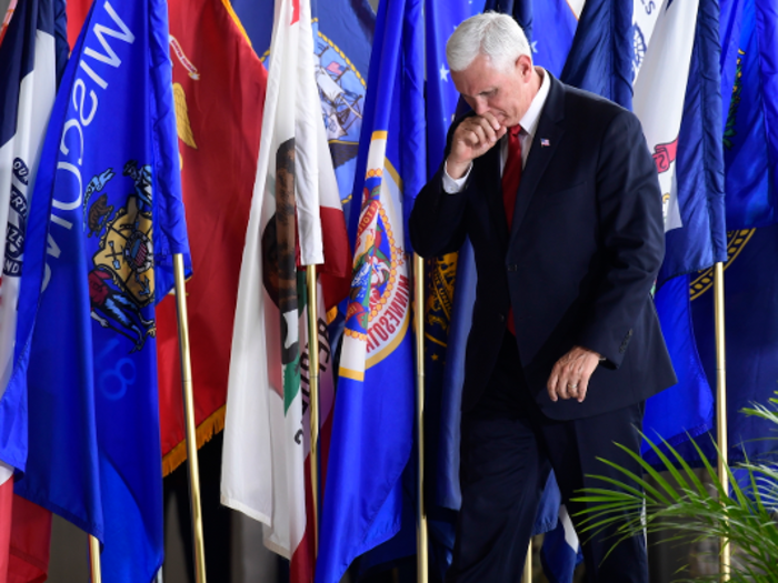 Vice President Mike Pence delivered an emotional speech at the ceremony.