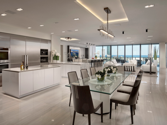 Residences start at $2.3 million. They all feature a spacious open floor plan with European-style kitchens.