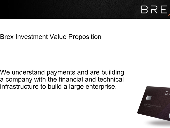 The pitch deck ends by circling back on the mission. Brex wants to reinvent underwriting for startups seeking access to credit cards.