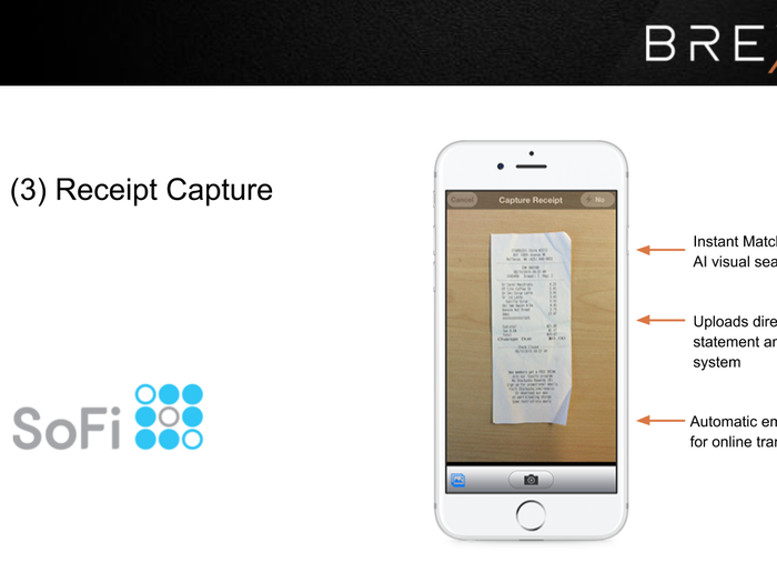 Employees can take a photo of a receipt, and Brex will use software to scan the image and match it to a transaction already in the system.