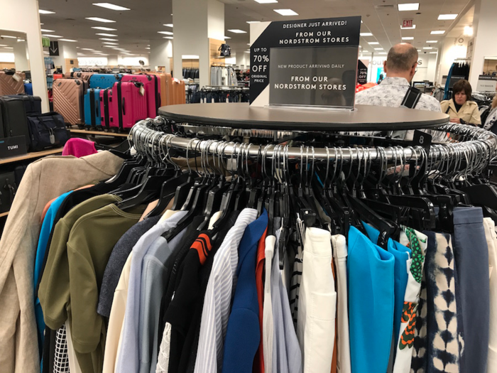 Around 20% of what is sold in these discount stores is clearance inventory from its stores and website. Most items are bought specifically for the Nordstrom Rack store.