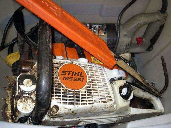 7. A fully-fueled chainsaw in checked luggage.