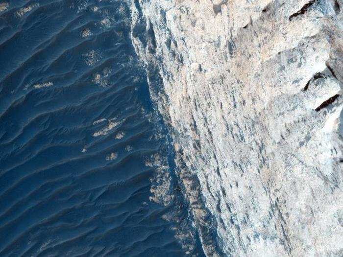 In 2015, the Orbiter provided this aerial view of the Ophir Chasma on the northern portion of a vast Mars canyon system called Valles Marineris.