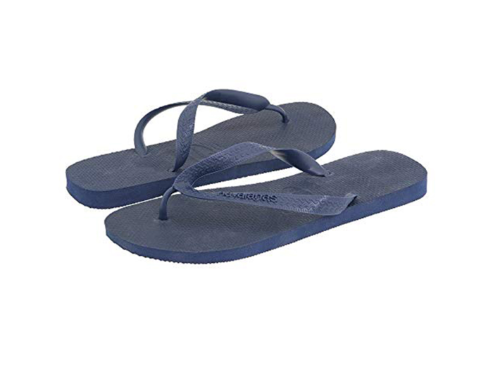 A pair of shower shoes that you can also wear to class