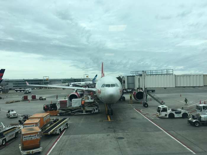 Our flight ended with an on-time landing at New York JFK International Airport.