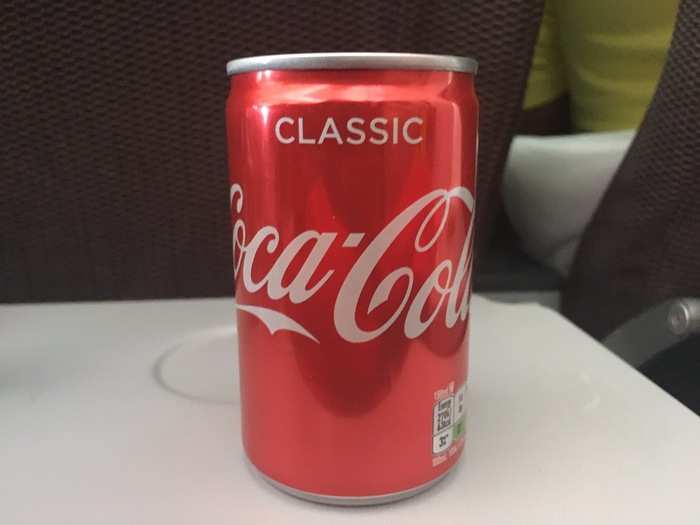 While most airlines service soda from 12 oz. cans, VA uses 5oz cans. I understand complaints about America