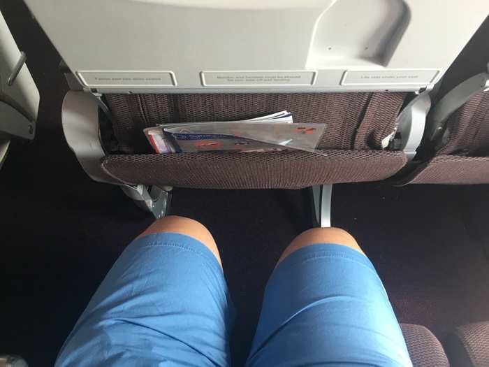 The seat had adequate legroom, but just barely. Anyone taller than 5