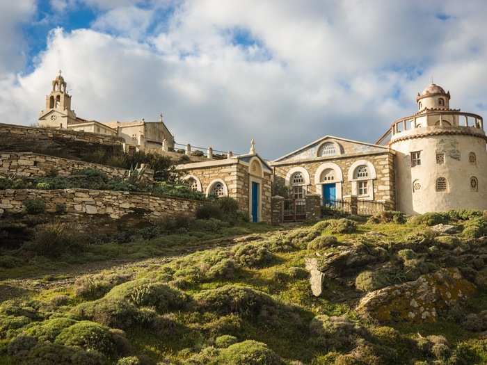 The lost-in-time quality is enhanced by sites like Isternia, a village made nearly entirely of marble sculpture. Tinos is well-known as being the birthplace of many of Greece