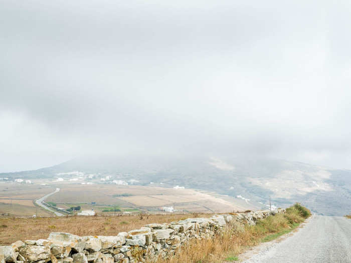 In 1842, Alexis de Valon, a French traveler, wrote of Tinos: "The whole island is cultivated with great determination, almost in defiance of nature; in the absence of soil, the inhabitants even plough the rocks." When you are driving across the peak of Tinos, it feels that way.