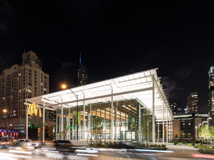 The restaurant was designed by Chicago-based Ross Barney Architects. While not every McDonald