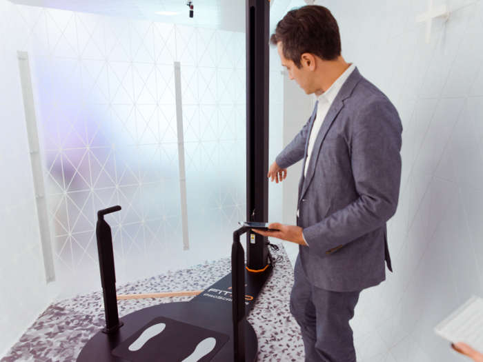 The fourth station is a 3D full-body scanner.