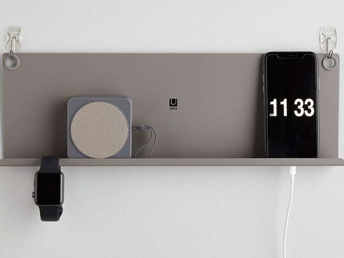 A simple metal shelf for your favorite technology