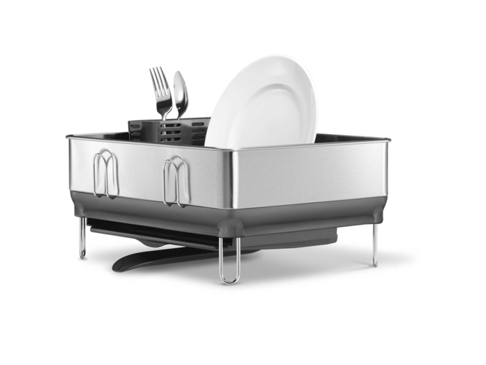 A smart dish rack that keeps your countertops clean