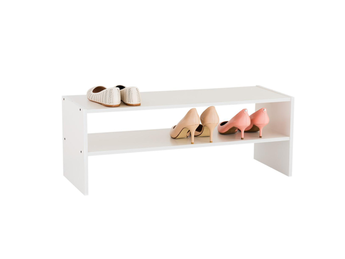 A simple shoe shelf to expand closet space