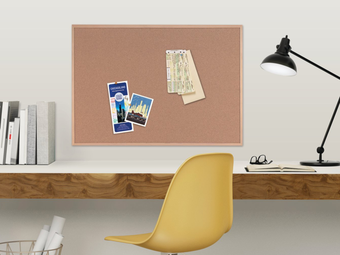 A convenient corkboard to help keep track of important information