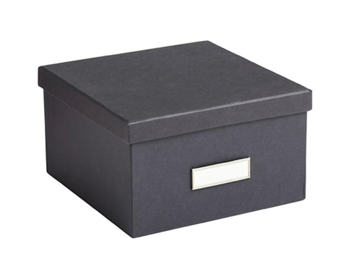 Photo boxes that make for a streamlined storage set