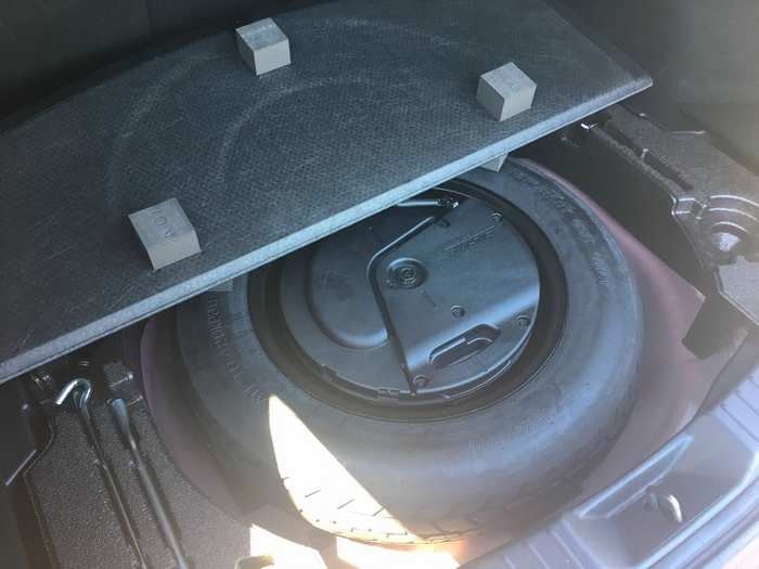 The CX-5 also comes with an actual spare tire. A rarity these days.