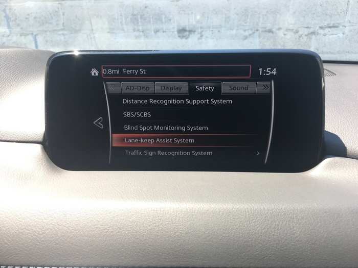 Its user interface leaves much to be desired. For examples, it took to some hunting before we figured out how to cancel a route on the navigation system. Unfortunately, Apple CarPlay and Android Auto are not yet available on the CX-5.