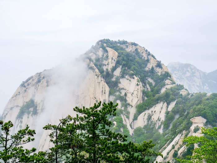 When I reached the base of Central Peak, the fog fully cleared for what it seemed like was the first time all day. It was a stunning sight. But I didn