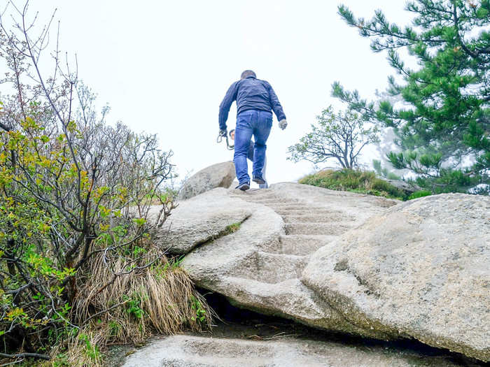 Once you get to the bottom of the cliff face, however, it gets a little less scary. There