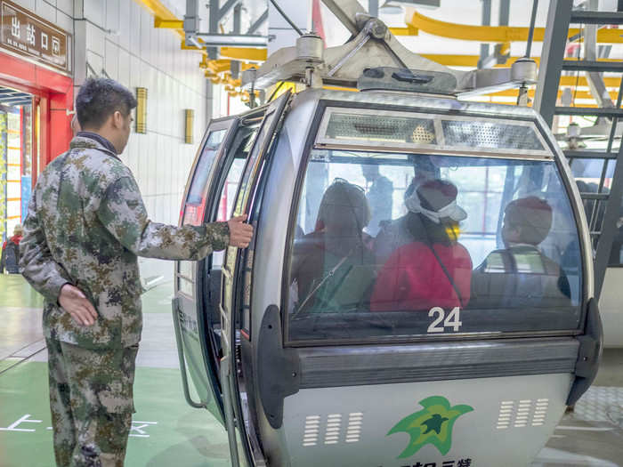 Finally, I got on the cable car. This was possibly the best feeling ever. A sense of release and relief like no other. Forget the "world