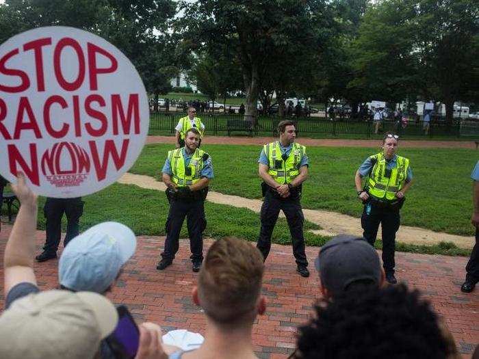 One of the main criticisms of police in Charlottesville was that they didn