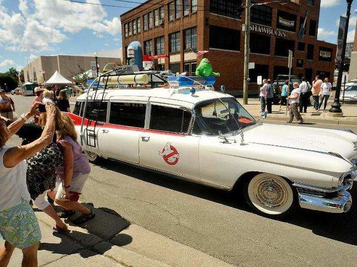 9. 1959 Cadillac Miller-Meteor ambulance Ecto-1