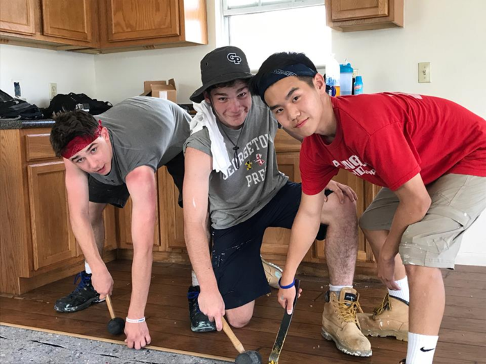 Service is a required component of the Georgetown Prep curriculum. Rising seniors  take summer service trips to places like Nicaragua and Senegal, as well as underserved communities closer to home like Baltimore and New Orleans.