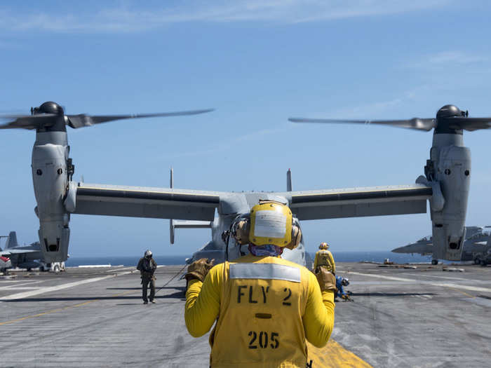 "This underway is a historic event for the Navy," Kurey said in a Navy release. "I never thought I’d be part of something like this as a COD guy. There’s a lot of reluctance to join new platforms that are so different initially, but to be part of the first wave that can help to make that transition happen is an amazing experience."