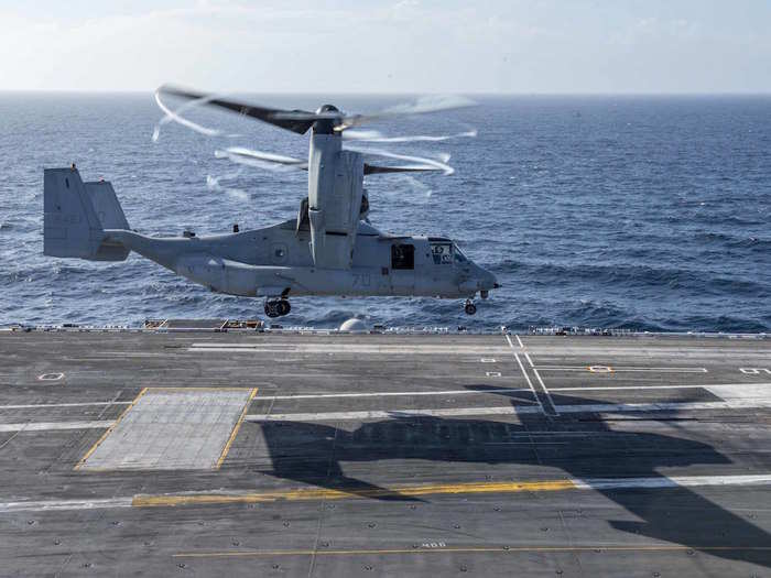 "I started off flying Greyhound carrier onboard delivery (COD) aircraft and I love the platform," said Lt. Cmdr. Steven Tschanz, a Navy test pilot who took part in the Osprey tests aboard the USS Bush. "With that said, nothing lasts forever and the Navy came up with a solution to move us into the future with the CMV-22 Osprey."