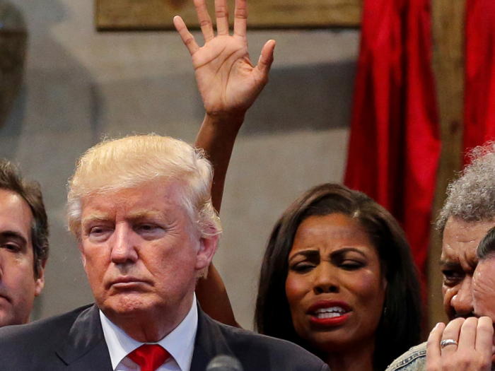 Omarosa dipped into politics again in 2015, helping Trump organize meetings with prominent black pastors.