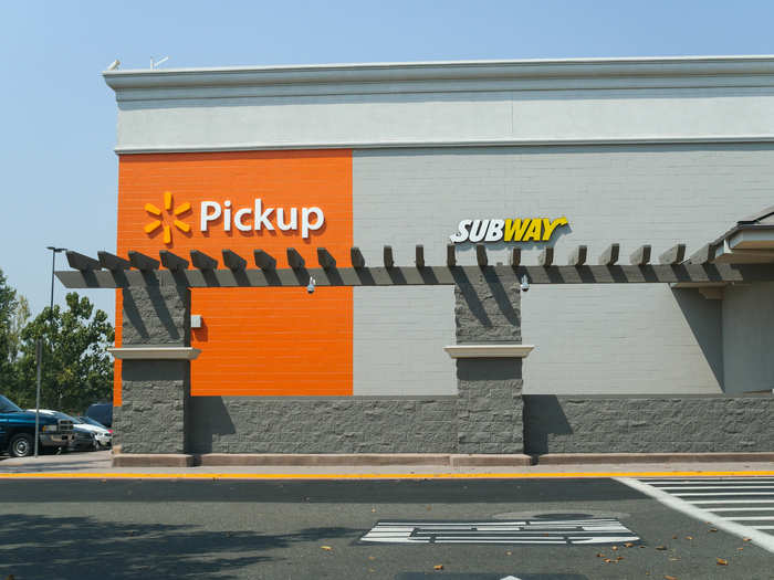 The pickup section was clearly marked in brazen orange on one side of the building.