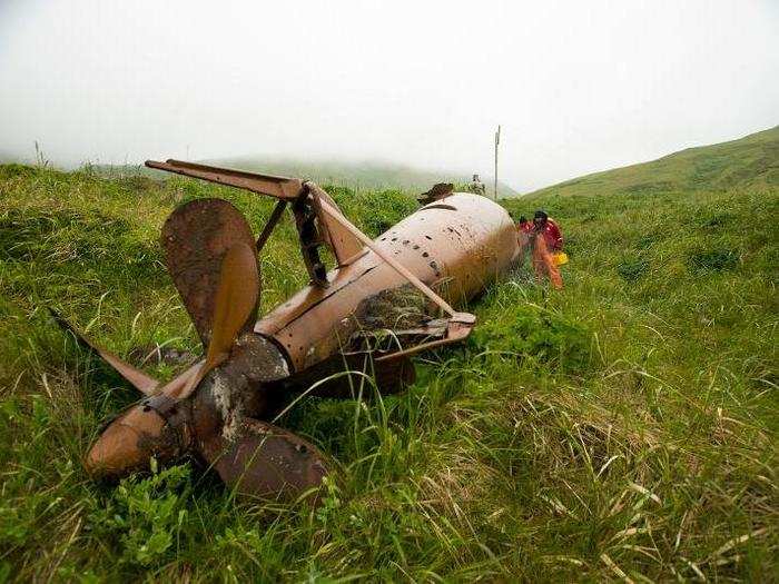 "We hiked the hillside and saw remnants of a battlefield with barbed wire, overturned military vehicles, hillside cannons, underground bunkers, craters from bombing blasts, and unkempt trails or roads," Erik White, an engineer on the expedition wrote in a mission log.