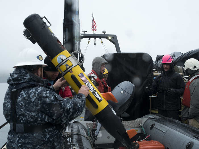 To narrow down the search area, the team looked at historical charts and reports, then used a fleet of Remus 100 autonomous underwater vehicles (AUVs) to help them locate the wreckage.