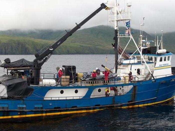 To get to Kiska, the team of NOAA-sponsored researchers flew to Adak, a remote community in the Aleutians. Then they traveled 250 miles over rough seas to Kiska on a ship called the R/V Norseman II.