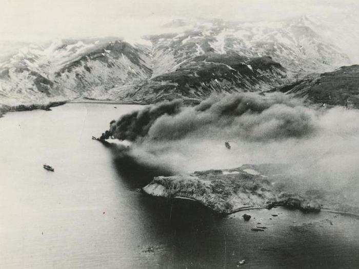 By August 1943, the USS Abner Read was part of a bombing campaign on the two Japanese-occupied islands.