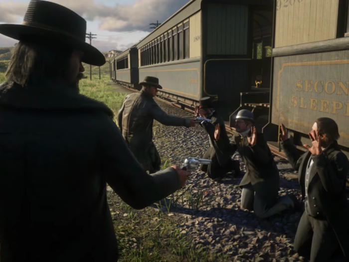 The story of "Red Dead Redemption 2" is essentially a road story: Morgan and the Van der Linde gang are on the run after a train robbery goes wrong.