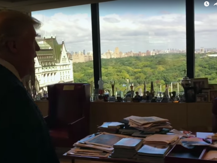 The Trump Tower office boasted a stunning view of Central Park.