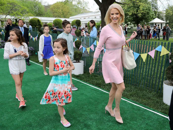 The years that followed living in Alpine, New Jersey were quieter. Kellyanne and George raised their four children: a set of twins named George IV and Claudia, Charlotte, and Vanessa.