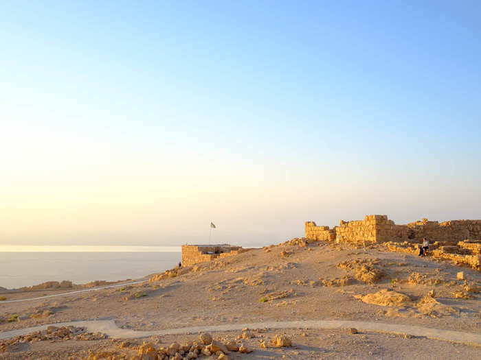 After about an hour or so of very strenuous hiking, I reached the fortress just as the sun was rising. The entire complex, a stunning set of ruins, was enveloped in golden light.