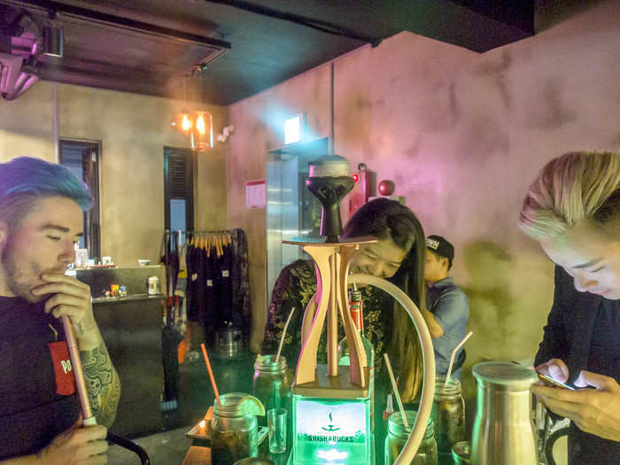 After drinking and eating more than our fill, we headed to a nearby hookah bar in Gangnam, where Varley and Leung explained Seoul