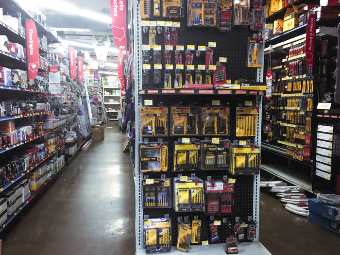 Ace Hardware had a comparable selection of tools to Home Depot and Lowe