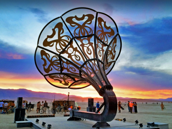 In 2017, Burning Man featured a 35-foot-tall steel gramophone.