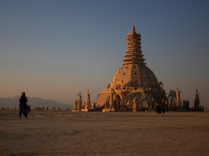 David Best, who designed the first Burning Man temple, returned to the festival in 2014.