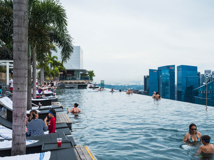 The real star of the hotel is the Sands Skypark, which has the world