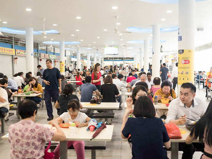 Built in the 1950s and 1960s to make street-food more sanitary, while preserving the local food culture, hawker centers are large open-air complexes of food stalls where Singaporeans eat every day. There are dozens of centers across the city.