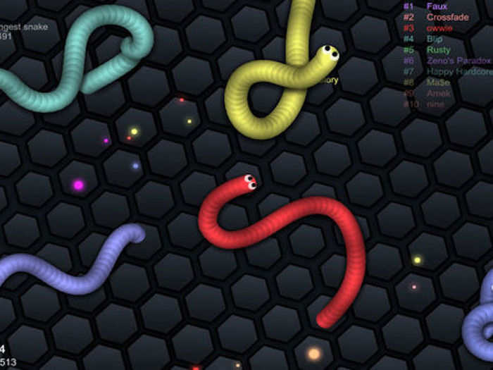 "Slither.io" is the perfect simple, low-pressure game for players who enjoy the cult classic "Snake" and just want to kill a few minutes on a bus ride or while waiting in line. "Slither.io" users played for 1.54 billion hours.