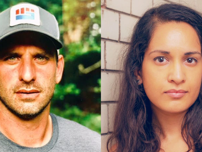 Matt Rivitz and Nandini Jammi, freelance copywriters who run the Twitter account Sleeping Giants