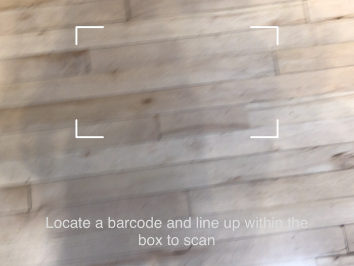 Point this box from the Nike app at the barcode (and not the floor) to scan the shoe.